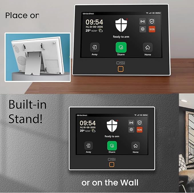 OSI Alarm System Gen 2 (4G), 11pc, DIY, Motion & Entry Sensors, Wireless Siren, Remotes, App & Alexa Compatible Self Monitor(No Monthly Fees) or 24/7 Alarm Monitoring (as Low as $15/mo)