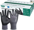Kebada W5-60 Pairs Bulk Safety Work Gloves Foam Nitrile Coated, Seamless Knit Nylon Glove with Grip, Ideal for Mechanic, Warehouse, Construction & Gardening, Large