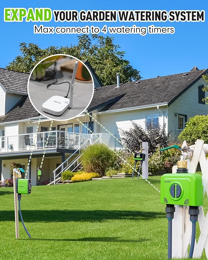 RAINPOINT Antenna Gateway for WiFi Water Timer, Sprinkler Controller, Smart Hose Timer Valve, Drip Irrigation for Garden, Lawn, and Yard