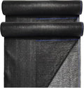 40% 6ft x 200ft Bulk Eyelets Shade Cloth Roll Sunblock Shade UV Resistant Net Windscreen Cover Fabric Roll for Garden Greenhouse Flower Plant Patio Kennel Canopy (Black)