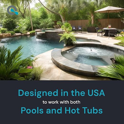 AquaDoc 7-in-1 Spa & Hot Tub Test Strips - 100 Pool Test Strips for pH, Chlorine, Hardness, Bromine, Cyanuric Acid, Alkalinity