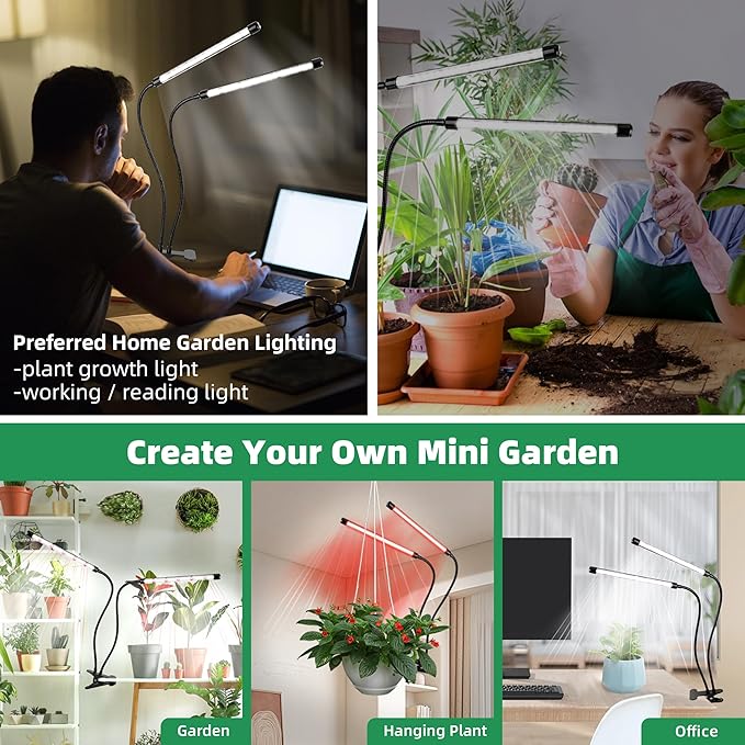 EWPJDK Grow Light 6500K Full Spectrum Plant Grow Lights 84 LED Plant Light with Clip Grow Lamp for Indoor Plants Growing Lamps（1PCS）