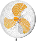 20 inch Outdoor Oscillating Wall Mounted Fan, High Velocity IPX4 Waterproof 4750 CFM Industrial Metal Wall Fan, 3 Speed, Adjustable Tilt, for Greenhouse, Patio, Garage, Workshop