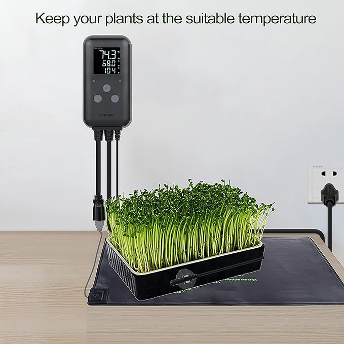 DIGITEN Heat Mat Thermostat Waterproof Temperature Controller DTC315 Greenhouse Aquarium Plug in Thermostat for Seedlings 15A Reptiles Temperature Controller Outlet