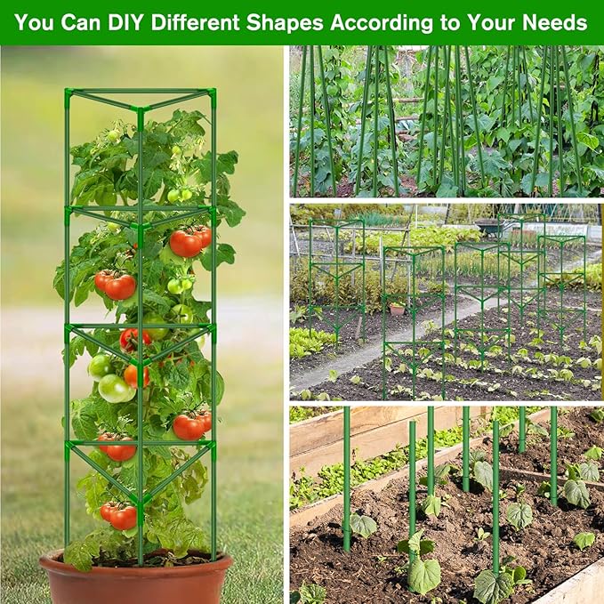 Tomato Cages for Garden, 3 Pack Tomato Cage Trellis, Garden Cage Heavy Duty Tomato Stake Support, Garden Stakes Plant Cage for Pots Plants Vegetables