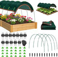 Uyittour Garden Shade Kit 78.7"x39.4", 70% Green Shade Cloth with Hoops for Plants, Raised Garden Bed Shade Cover for Heat Protection, Sun Shade for Outdoor Vegetables, Flowers & Greenhouse