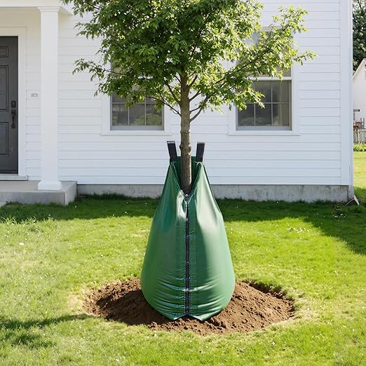 HIRALIY 20 Gallon Tree Watering Bag, 3 Pack, Slow Release 1-5 Days, Deep Root & Automatic Drip Irrigation System, for Multi-Trunk Newly Planted Small Trees and Shrubs