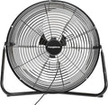 18" High Velocity Floor Fan, 3800 CFM Heavy Duty Industrial Floor Fan, 3 Speed, 360 Degree Tilt, Wall Mounted & Floor Design for Warehouse, Basement, Factory, Barn, Garage - UL Safety Listed