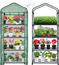 Purlyu Mini Greenhouse for Indoor Outdoor,Plant Green House 4-Tier Rack Stand Portable Greenhouses with Durable PE Cover for Seedling, 2.5x1.6x5.2 FT Ideal Gardening Gifts for Women Men(PLGH704G)