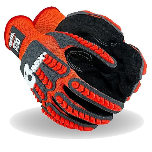 MAGID T-REX Flex Series Sandy Nitrile Coated Knit Impact Gloves, 48 Pairs, 7/Small, TRX400