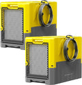 190Pints Commercial Dehumidifier for Basements with Pump Drain Hose, LGR Dehumidifiers with Wheels, Crawl Space Dehumidifier for Basement, Warehouse and Garages Up to 6000Sq, Yellow-2026 Upgraded-2PC