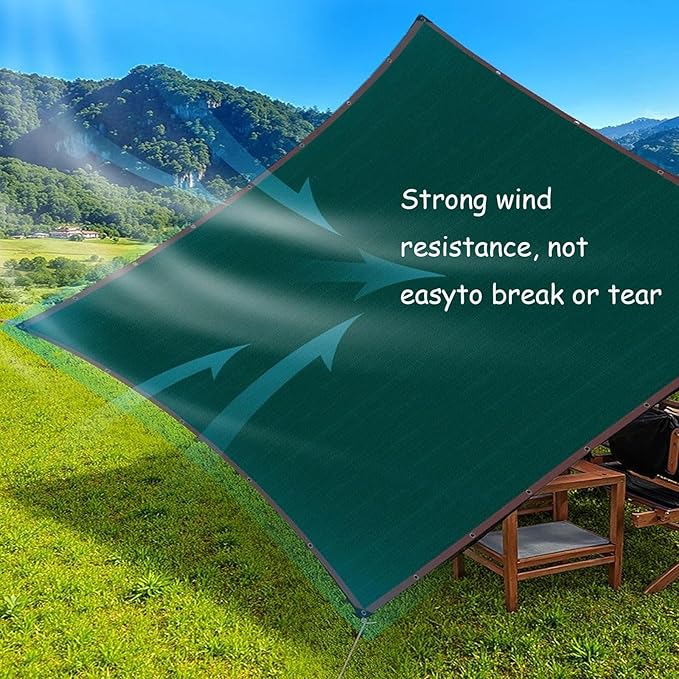 90% Shade Cloth,16x42ft Tear Resistant Sun Shade Net with Reinforced Grommet,Durable Garden Shade Tarp Cover for Greenhouse,Plant Cover, Chicken Coop,Patio and Pergola,Dark Green