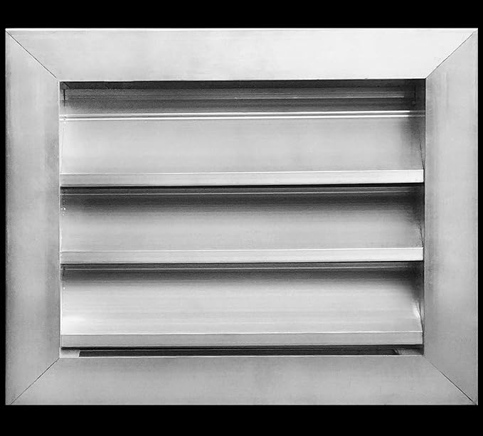 HVAC Premium 12"W x 8"H Aluminum Exterior Gable Louver Vent for Walls & Crawlspace - Weather-Resistant Air Grille with Screen Mesh - [Outer Dimensions 13.75"W x 9.75"H]