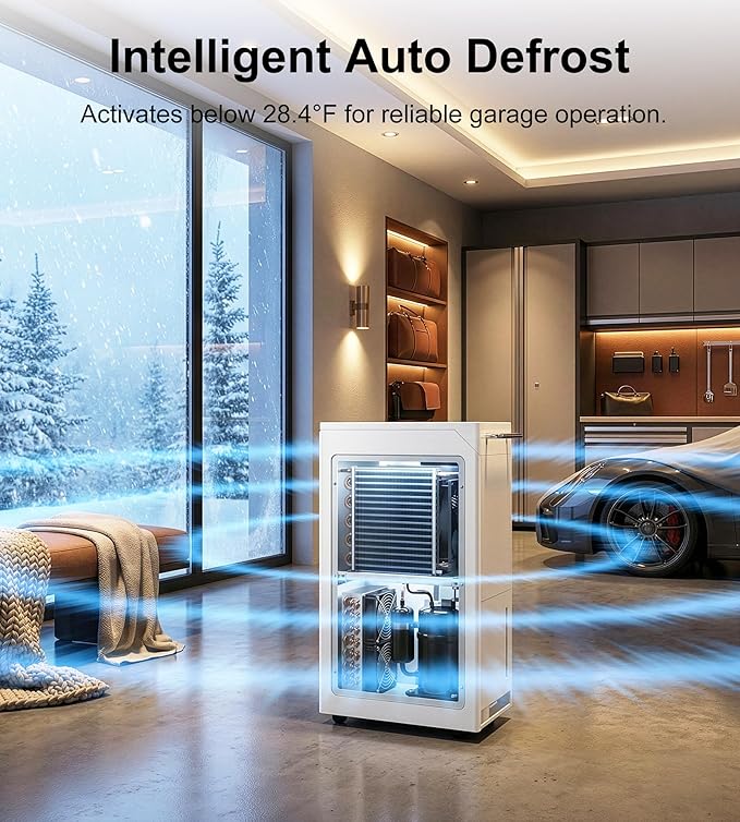 Landeagle 5500 Sq. Ft Dehumidifier for Basement,100 Pint/Day Large Compressor Dehumidifiers with Drain Hose,Smart Humidity Control,1.6 Gal Tank, 24H Timer & Child Lock for Home Bedroom Bathroom,White