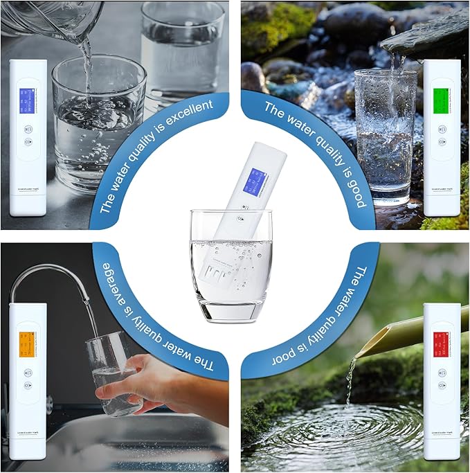 Water Tester, TDS Tester 6 in 1 Professional Digital Water Quality, COD/TOC/TDS/UV275/EC/Temp for Drinking, Tap, Well, Swimming Pool,Hydroponics, Aquarium, RO/DI System
