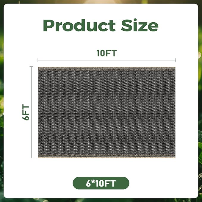 55% Shade Cloth for Garden,HDPE Cuttable Sun Shade for Plants,Mesh Garden Shade Cloth for Greenhouse Vegetables,Plant Heat Protection Black Cover for Patio Raised Bed (6×10FT)