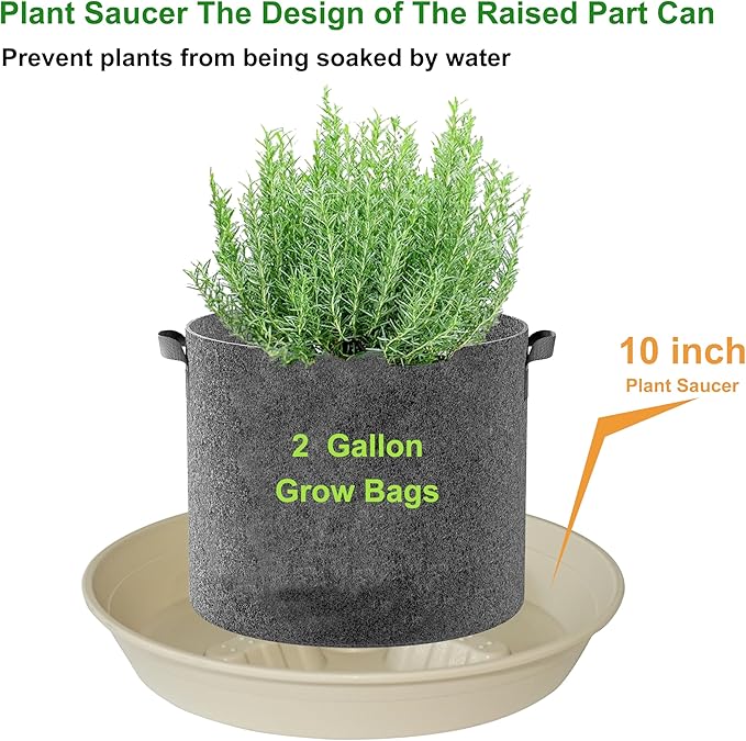 4 Pack Plant Saucer 10 inch, 8 12 14 17 inch, Plant Stand Plastic Plant Saucers for Indoors Outdoor, Heavy Duty Flower Plant Risers for Inside Pots, Pot Saucers for Plants, Grow Bags Saucers