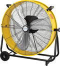 BILT HARD 24" Industrial Drum Fan With DC Motor, 7800 CFM Ultra Quiet Heavy Duty Metal Drum Fan with Adjustable Tilt for Garage, Warehouse, Workshops and Factory, UL Safety Listed
