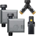 Orbit 21206 B-hyve Gen 2 Smart Hose Watering Timer, 2-Pack with Wi-Fi Hub and Hose Y Splitter