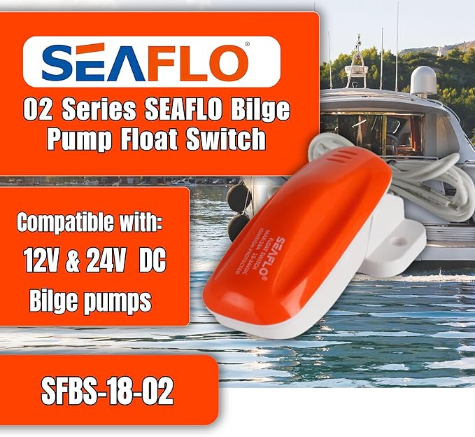 SEAFLO 02-Series Bilge Pump Float Switch for 12V, 24V, 32V