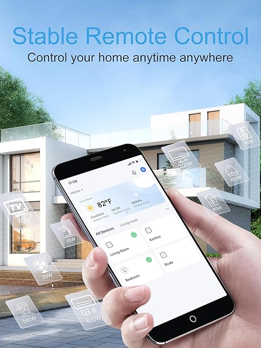EIGHTREE Mini Smart Plug 𝟓𝐆𝐇𝐳 𝐖𝐢-𝐅𝐢 𝐂𝐨𝐦𝐩𝐚𝐭𝐢𝐛𝐥𝐞 𝟏𝟓𝐀, Smart Plugs That Work with Alexa & Google Home & SmartThings, Energy Monitor, Remote Control, Timer & Schedule, Wi-Fi Plugs