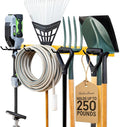 StoreYourBoard 36" Garage Tool Organizer Wall Mount | Garden Tool Organizer System | Heavy Duty Garden Tool Storage Rack for Yard Tools Rakes Shovels 250lbs Garage Organization | 4 PVC Coated Hooks