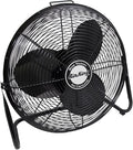 Air King 9220 20-Inch Industrial Grade High Velocity Pivoting Floor Fan, 20 Inches, Black