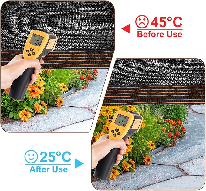 Shade Cloth for Garden, 90% Sun Shade Mesh Tarp with Grommets, 26 FT x 36 FT Shade Cloth for Plants Greenhouse - Sunblock Net for Chicken Coop Cover - Sun Screens for Patio, Garden -Black