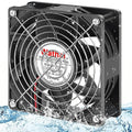 Wathai 120mm x 38mm 12V DC IP68 Waterproof Exhaust Fan, Dual Ball Bearing, 116 CFM, 3000 RPM, 6W, 2Pin for RV Refrigerator, Amplifier, Outdoor Equipment, Camper