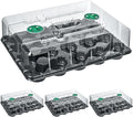 homenote 3 Inch Seed Starting Trays with Humidity Domes for Plants, 4 Pack 20-Cell Seedling Starter Trays, Plant Starter Germination Trays for Pots Seedlings for Indoor,3" Opening Compatible Pots