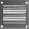 Vent Systems 4'' x 4'' Inch (Overall Dimensions) Galvanized Air Vent Cover - Metal Air Return Grill with Built in Guard Screen Mesh - HVAC Ducting Vent Duct Cover for Interior, Exterior Use