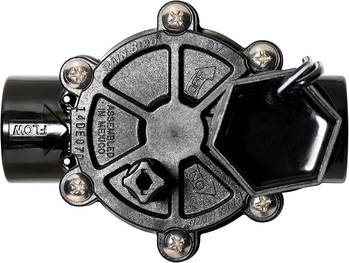 Rain Bird CP075 In-Line Automatic Sprinkler Valve, 3/4" Threaded x Female, Black