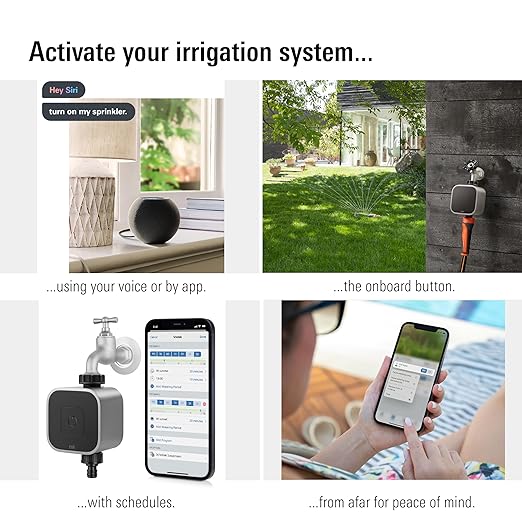 Eve Aqua (Apple Home), 2-Pack – Smart Water Controller for Apple Home app or Siri, irrigate Automatically with schedules, Easy to use, Remote Access, no Bridge, Bluetooth/Thread