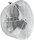 Schaefer VK24 Versa-Kool Deep Guard Greenhouse Air Circulation Fan - 24”HAF Wall Mount Fan w/T-shape Mount - Made in USA - 1/2 HP, 7860CFM - White