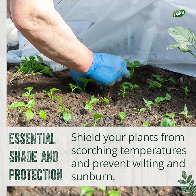 Dalen Scorch Guard - Protect Your Plants from Direct Sunlight - Full Spectrum White Light Refraction Shade Cloth - 10’ x 15’