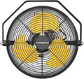 12 Inch High Velocity Wall Mount Fan, 2500 CFM Industrial Metal Air Circulator, 3-Speed Commercial Wall Fan with 180° Tilt, Pull Chain, for Garage, Workshop, Gym, Patio - UL Listed
