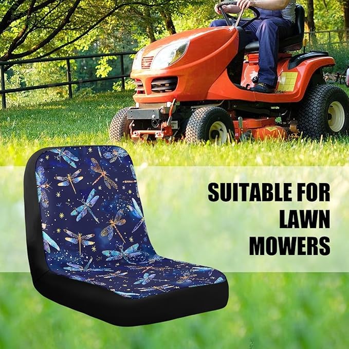 Dragonfly Riding Lawn Mower Seat Cover for Tractor Accessories, Lawnmower Parts Compatible with Craftsman, Lawn Tractor Seat Cover,Mower Seat Cushion
