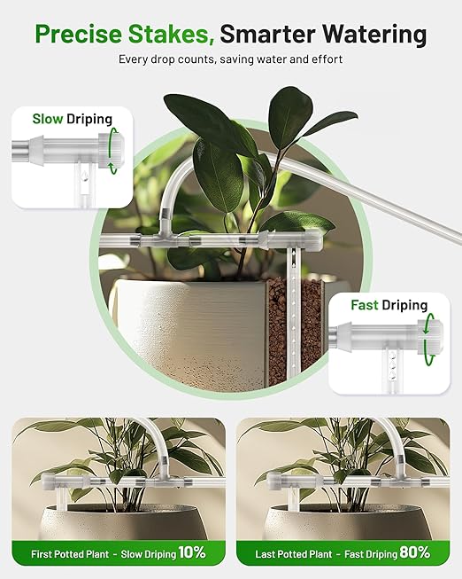 [All-New 2027] 2 Zone Automatic Plant Waterer for Indoor, Unistyle Plant Watering Devices for Potted Plants, Drip Irrigation System with Programmable