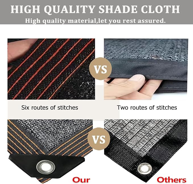 90% Shade Cloth - 12x23FT Plant Shade Mesh Netting with Grommets, Outdoor Sun Shade Cover for Garden Patio Plants Greenhouse Chicken Coop