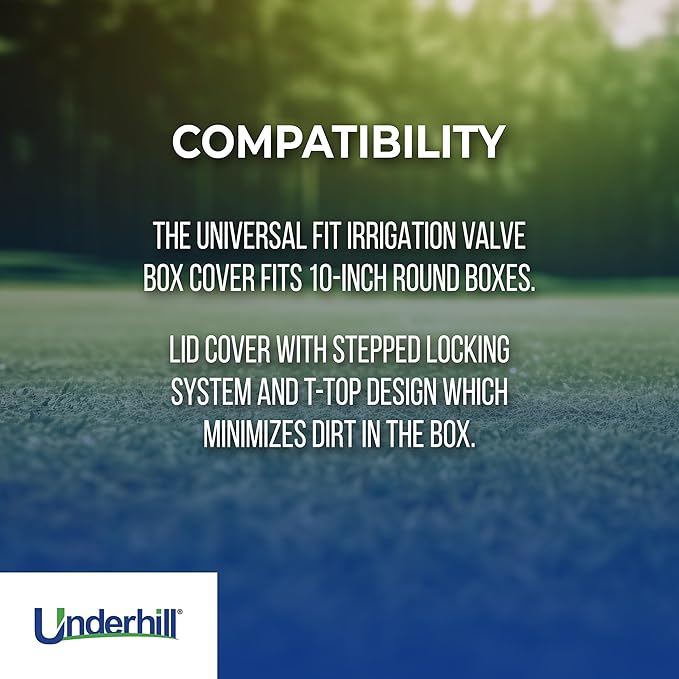Underhill Sprinkler Valve Round Box Lid, VersaLid 10 Inch Universal Cover for Automatic Irrigation System, Tan, VL-10T