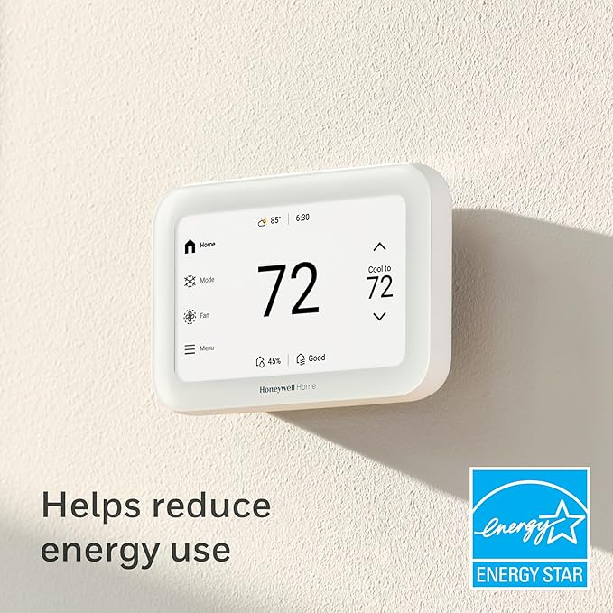 New Honeywell Home X8S Smart Thermostat with Video Doorbell Compatibility, IAQ Control, and Customizable Touchscreen Display, White