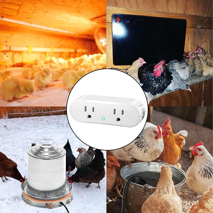 Thermostatically Controlled Outlet: (1 PCS) Automatically Turn on Below 32℉, Turn Off Above 47℉ Unnecessary to Control Power Manually in Cold Winter Cube
