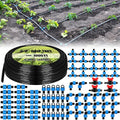 Tondiamo 1000 ft 5/8 Inch Drip Tape Irrigation Tubing Kit 16 Mil 6 Spacing Hose Garden Landscape Irrigation System Automatic Equipment for Farms
