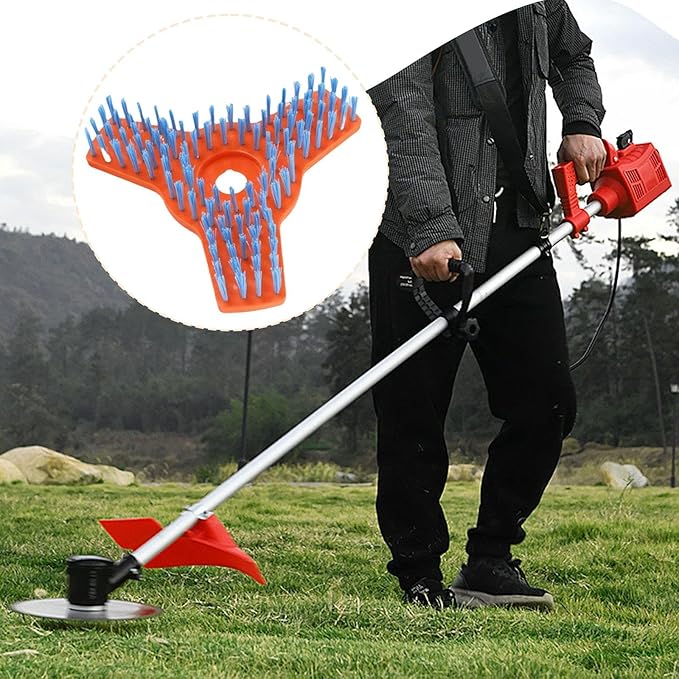 Gralara Lawn Mower Cleaning Brush Mower, Cleaning Tool Nylon Bristles Scrubber Tool for Floor Farm Home Driveway, Electric Lawn Mower, Style B