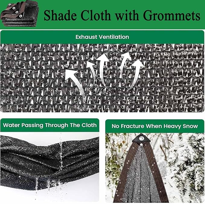 18x27 FT Shade Cloth - for Garden 90% Plant Shades Mesh Tarp with Grommets UV Resistant Durable Outdoor Sun Shades Netting for Chicken Coop Greenhouse Vegetables Pergola Patio Plants Cover
