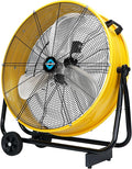Tornado 24" Metal Drum Fan - High Velocity, 7700 CFM, 3-Speed, Heavy Duty for Industrial & Commercial Use, 1/3 HP Motor, 8 FT Cord, ETL Listed