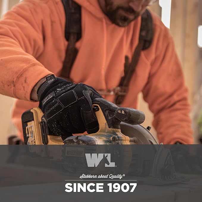 Wells Lamont Insulated Leather Work Gloves for Men - Fleece-Lined with 70g 3M Thinsulate for Warmth - Water-Resistant Goat Leather - Reinforced Palm & Thumb - Adjustable Wrist, XX-Large, 7854XXL