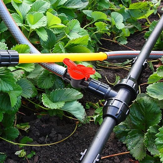 Kalolary 20PCS Drip Irrigation Switch Valves, 1/2" in-Line Ball Shut Off On Valve Barbed Tee Straight Valves for 16mm Tube 1/2 Inch Barbed Valves Gate Irrigation Fittings for Pipe Connection System