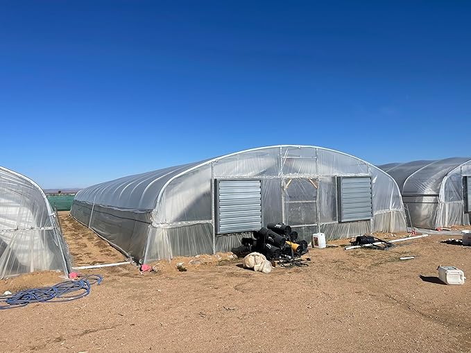 54” Belt Driven Greenhouse Exhaust Fan with Shutter, 50” Blade, 54” Square Housing, 25,900 CFM Commercial Agricultural Barn Ventilation Fan, 1.5 HP 110V Motor, Open Box Condition