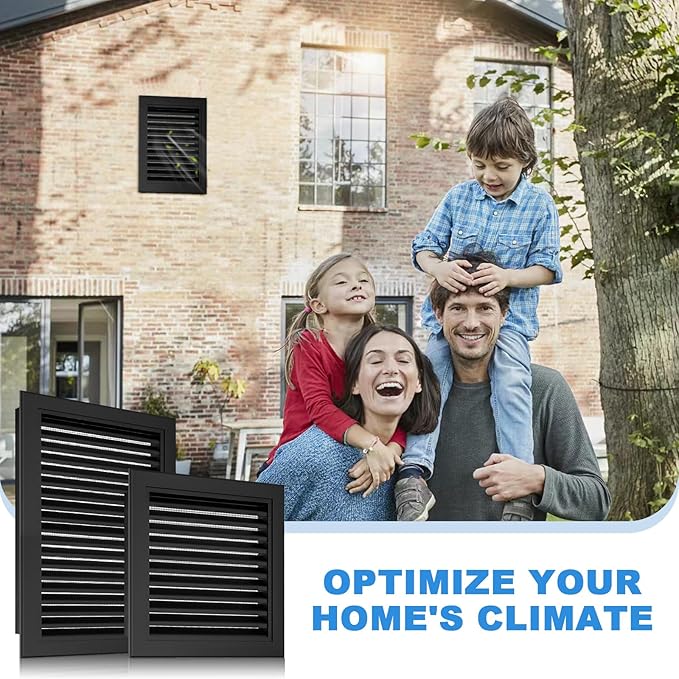 6"x6" Aluminum Attic Vent - Screened for Protection, Ideal for Gables, Sheds, and Attics - Vent Opening 4"x4" - Boost Ventilation and Guard Against Moisture